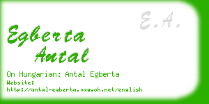 egberta antal business card